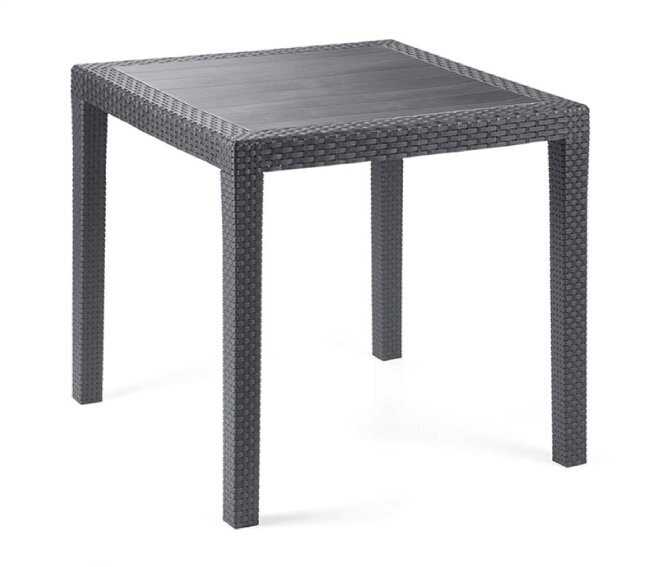 IPAE PROGARDEN - KING TAVOLO QUADRATO EFFETTO RATTAN 79 X 79 X 72 CM. ANTRACITE 05202 IPAE PROGARDEN - KING TAVOLO QUADRATO EFFETTO RATTAN 79 X 79 X 72 CM. ANTRACITE 05202