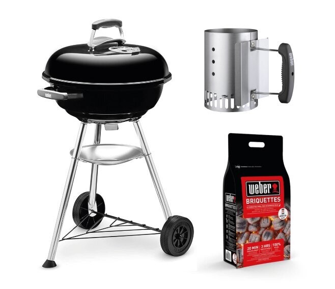 WEBER® - COMPACT BBQ A CARBONE 47 CM. + BRICCHETTI 2 KG. + CIMINIERA 17786 WEBER® - COMPACT BBQ A CARBONE 47 CM. + BRICCHETTI 2 KG. + CIMINIERA 17786