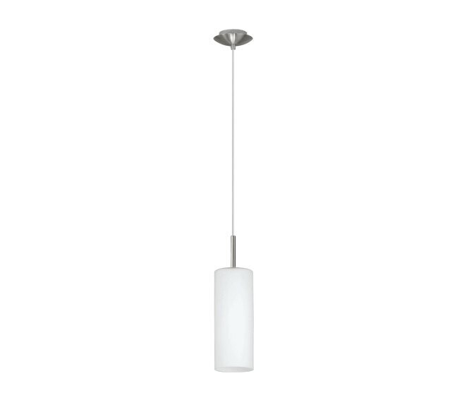 EGLO - TROY 3 LAMPADA A SOSPENSIONE E27 1 LUCE 100W VETRO BIANCO 85977