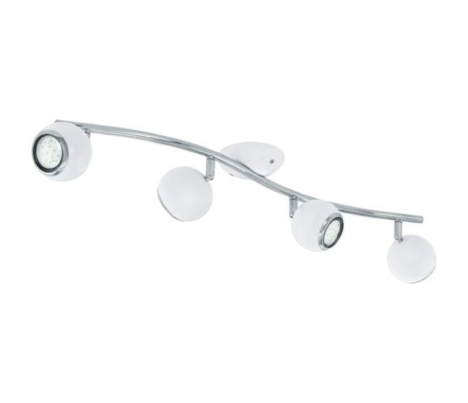 EGLO - BIMEDA BARRA FARETTI LED 4 LUCI 2,8W GU10 BIANCO/CROMO 31004