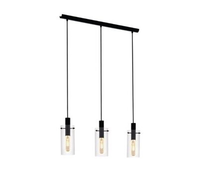 EGLO - MONTEFINO LAMPADA A SOSPENSIONE A TRE CILINDRI IN VETRO 3X60W 97367