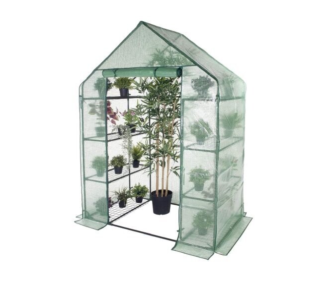 VERDELOOK - SERRA DA GIARDINO IN METALLO VERNICIATO, A CASETTA CON 8 RIPIANI E TELO IN PE RETINATO, 144X74X195 CM, PER PROTEZIONE PIANTE DI MEDIE E GRANDI DIMENSIONI, GIARDINAGGIO VERDELOOK - SERRA DA GIARDINO IN METALLO VERNICIATO, A CASETTA CON 8 RIPIANI E TELO IN PE RETINATO, 144X74X195 CM, PER PROTEZIONE PIANTE DI MEDIE E GRANDI DIMENSIONI, GIARDINAGGIO