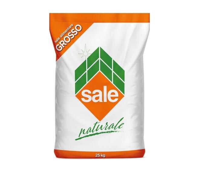 ITALKALI - SALE ALIMENTARE GROSSO NATURALE IN GRANULI IN SACCO DA 25 KG. 09004E