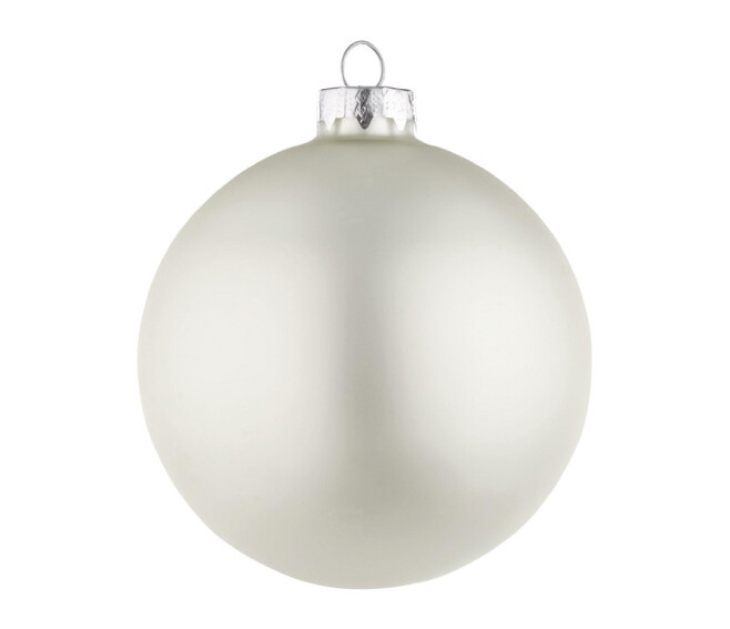 BIZZOTTO - SFERA DI NATALE IN VETRO COLORE BIANCO OPACO D100 0914130