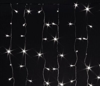 BIZZOTTO - TENDA 400 LED BIANCO FREDDO 5 MM. FILO TRASPARENTE 4X1 MT. IP44 0936283