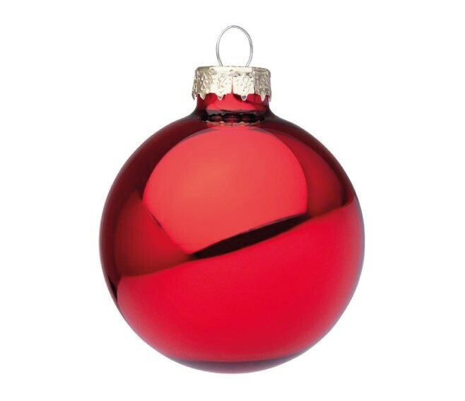 BIZZOTTO - SFERA DI NATALE IN VETRO COLORE ROSSO GRANATA LUCIDO D60 0937034