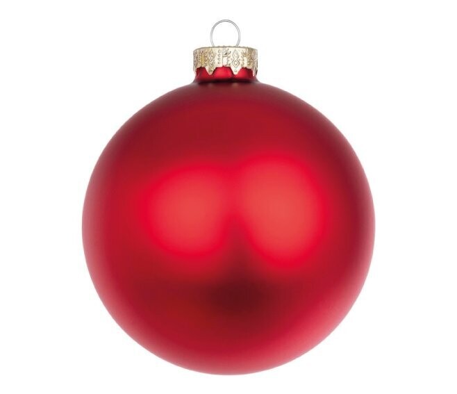 BIZZOTTO - SFERA DI NATALE IN VETRO COLORE ROSSO GRANATA OPACO D100 0937039