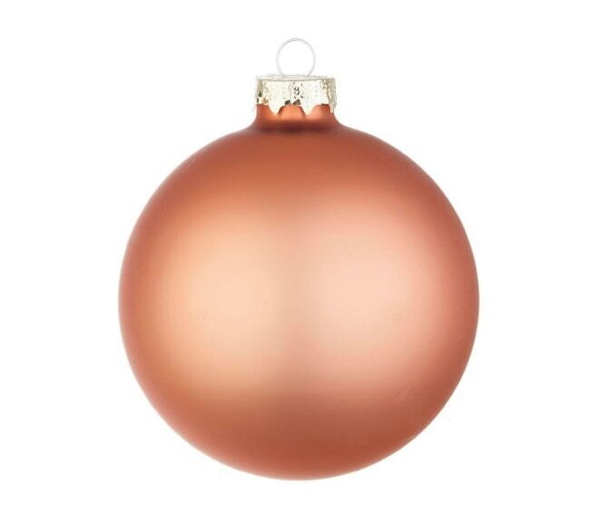 BIZZOTTO - SFERA DI NATALE IN VETRO COLORE ARGILLA OPACO D80 0933837