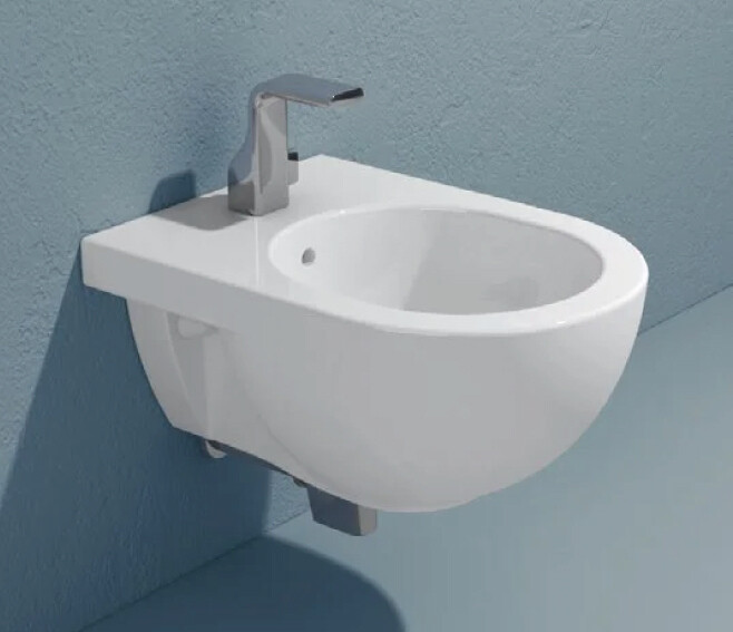 FLAMINIA - QUICK BIDET SOSPESO MONOFORO CON TROPPOPIENO IN CERAMICA BIANCO QK218