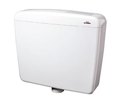 KARIBA - SUPER KARIBA CASSETTA WC ESTERNA A ZAINO 9 LT. TUBO Ø 40 MM. BIANCA BASSA O MEDIA POSIZIONE 334008 KARIBA - SUPER KARIBA CASSETTA WC ESTERNA A ZAINO 9 LT. TUBO Ø 40 MM. BIANCA BASSA O MEDIA POSIZIONE 334008