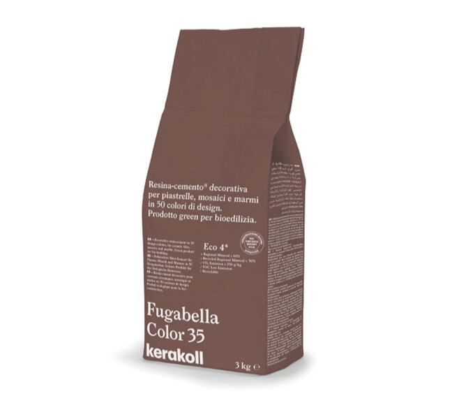 KERAKOLL - FUGABELLA COLOR 35 FUGANTE IBRIDO IN RESINA-CEMENTO DECORATIVO PER LA STUCCATURA DI PIASTRELLE MOSAICI E MARMI 3 KG. 36935