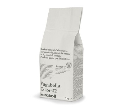 KERAKOLL - FUGABELLA COLOR 02 FUGANTE IBRIDO IN RESINA-CEMENTO DECORATIVO PER LA STUCCATURA DI PIASTRELLE MOSAICI E MARMI 3 KG. 36902