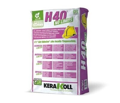 KERAKOLL - H40 NO LIMITS GEL ADESIVO STRUTTURALE MULTIUSO GRIGIO 25 KG. 06901