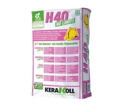 KERAKOLL - H40 NO LIMITS GEL ADESIVO STRUTTURALE MULTIUSO BIANCO 25 KG. 07202