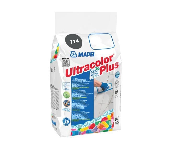 MAPEI - ULTRACOLOR PLUS MALTA CEMENTIZIA AD ALTE PRESTAZIONI 5 KG. COLORE 114 ANTRACITE 6011445A