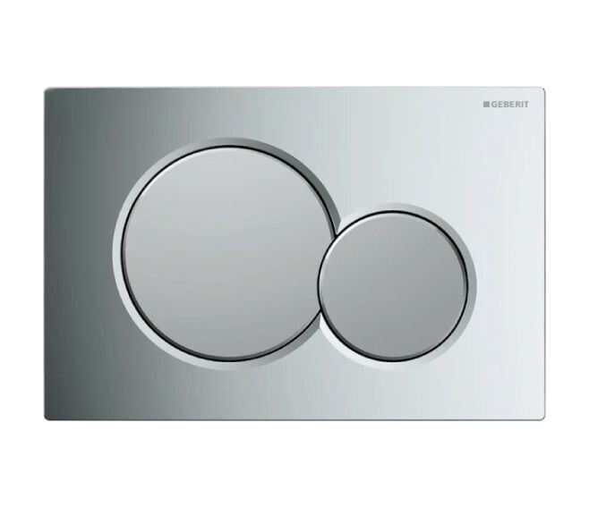 GEBERIT - SIGMA01 PLACCA DOPPIO PULSANTE CROMATO / CROMOSATINATO 115.770.KA.5