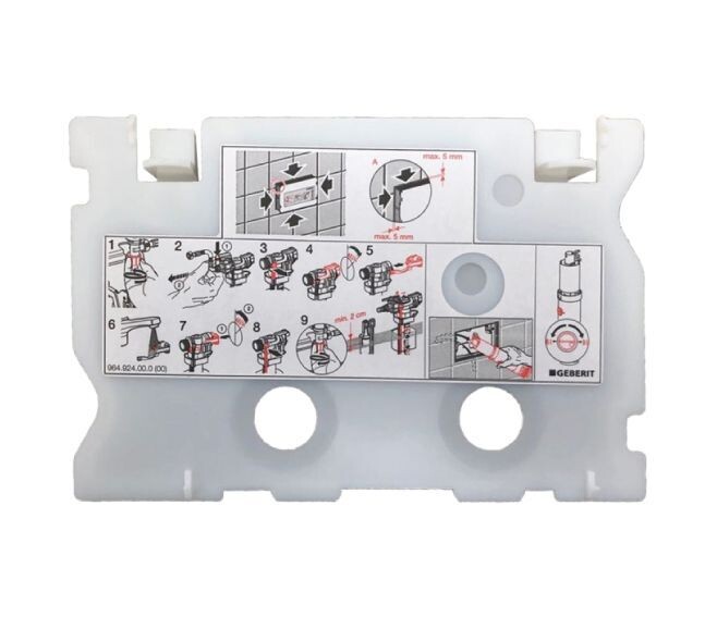 GEBERIT - PLACCA DI PROTEZIONE PER CASSETTE AD INCASSO PER RISCIACQUO A 2 QUANTITA' GRIGIO 241.283.00.1
