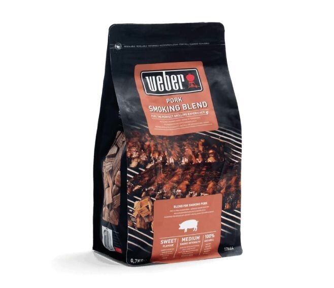 WEBER® - PORK SMOKING BLEND CHIPS PER AFFUMICATURA BBQ DI MAIALE 0,7 KG. 17664