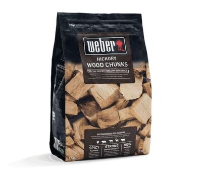 WEBER® - HICKORY WOOD CHUNKS LEGNA PER AFFUMICATURA BBQ 1,5 KG. 17619