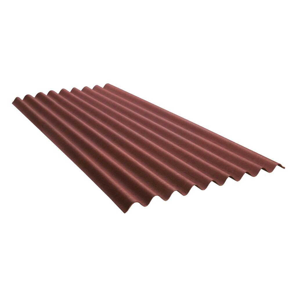LIGHT - LASTRA MONOSTRATO ONDULATA DA COPERTURA BASE ROSSO INTENSE 200 X 85 CM.