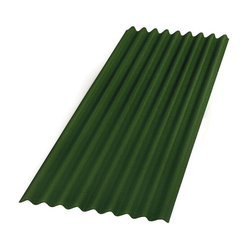 LIGHT - LASTRA MONOSTRATO ONDULATA DA COPERTURA BASE VERDE INTENSE 200 X 85 CM.