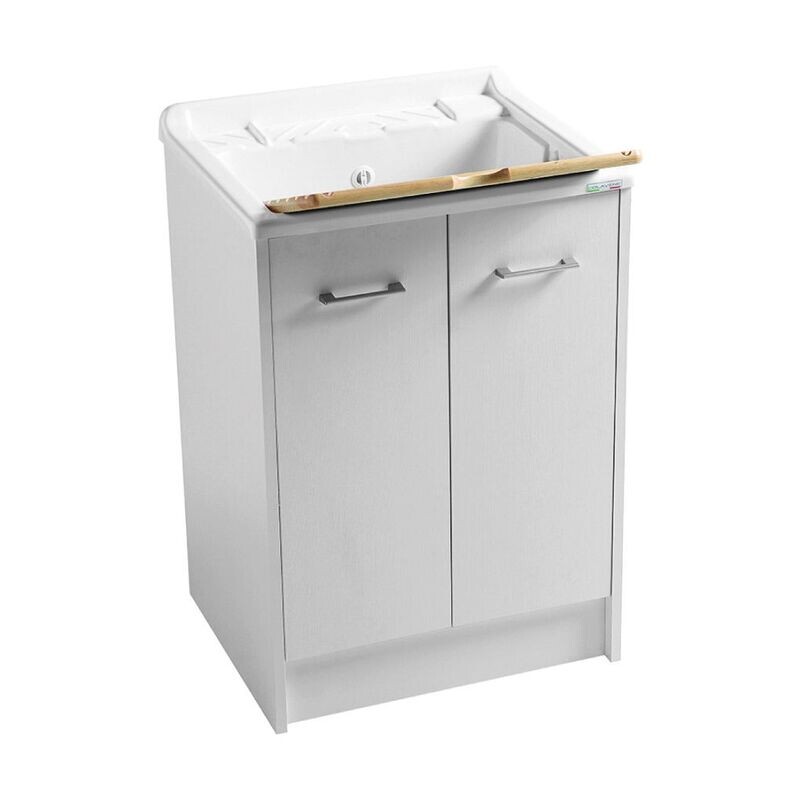 COLAVENE - DOMESTICA LAVAPANNI COMPLETO 60 X 50 X H.86 CM. BIANCO CON TAVOLA DI LAVAGGIO DL6050B