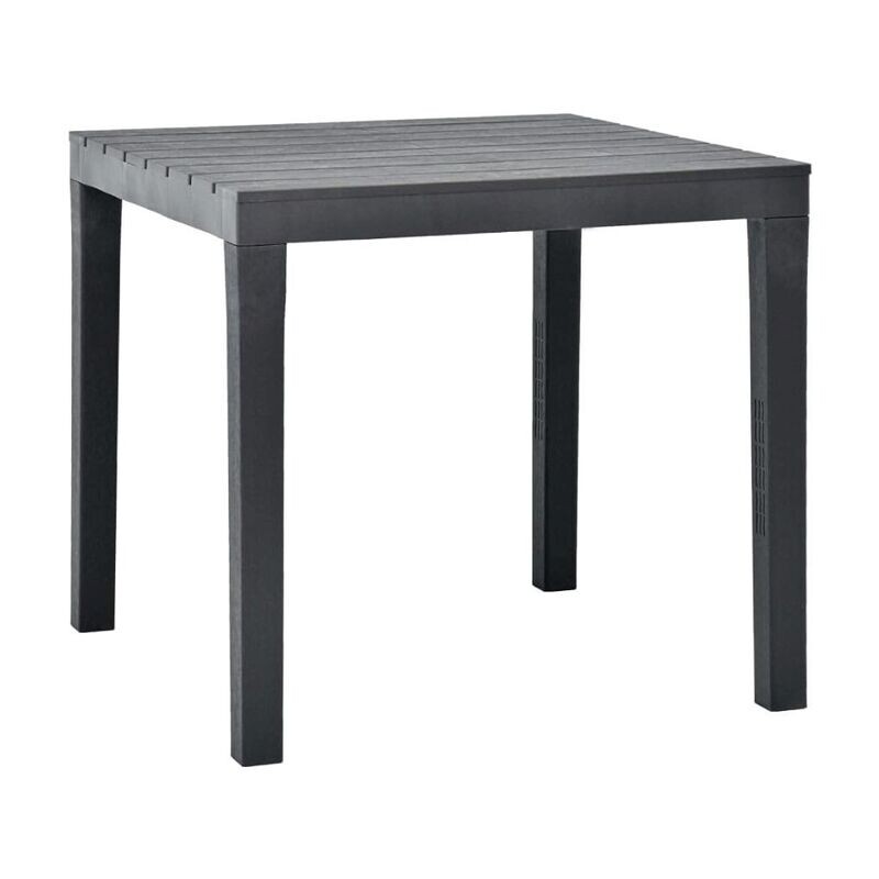 IPAE PROGARDEN - BALI TAVOLO QUADRATO EFFETTO DOGHE 78 X 78 X 73 CM. ANTRACITE
