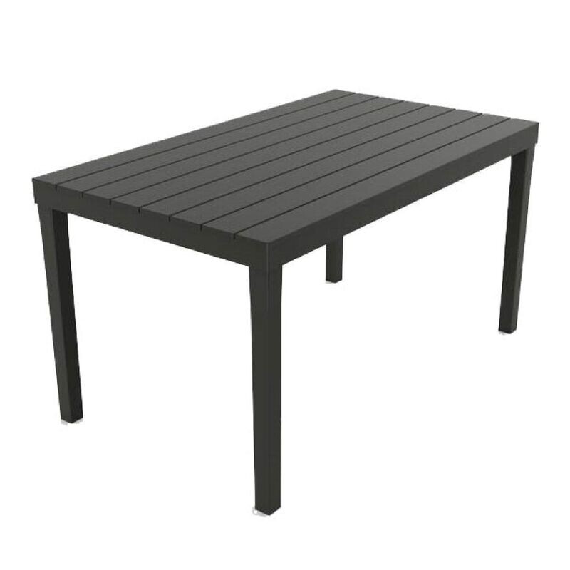 IPAE PROGARDEN - SUMATRA TAVOLO RETTANGOLARE EFFETTO DOGHE 138 X 78 X 72 CM. ANTRACITE I17270