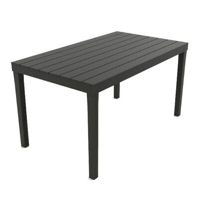 IPAE PROGARDEN - SUMATRA TAVOLO RETTANGOLARE EFFETTO DOGHE 138 X 78 X 72 CM. ANTRACITE I17270