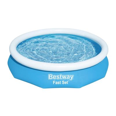 BESTWAY - PISCINA FAST SET GONFIABILE ROTONDA 305X66 CM. CAPACITA' 3.200 L CON POMPA DI FILTRAGGIO 57458