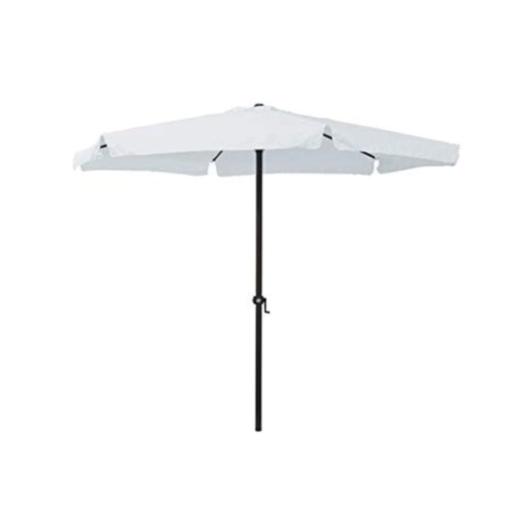 GARDEN FRIEND - OMBRELLONE Ø 3 X 2,4 H MT. TONDO CON MANOVELLA BIANCO O850003