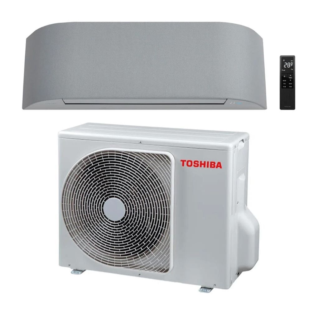 TOSHIBA - HAORI CLIMATIZZATORE CONDIZIONATORE MONOSPLIT INVERTER WI-FI LIGHT GRAY | UNITA' INTERNA 10000 BTU + UNITA' ESTERNA 2.5 KW RAS-B10N4KVRG-E + RAS-10J2AVSG-E1