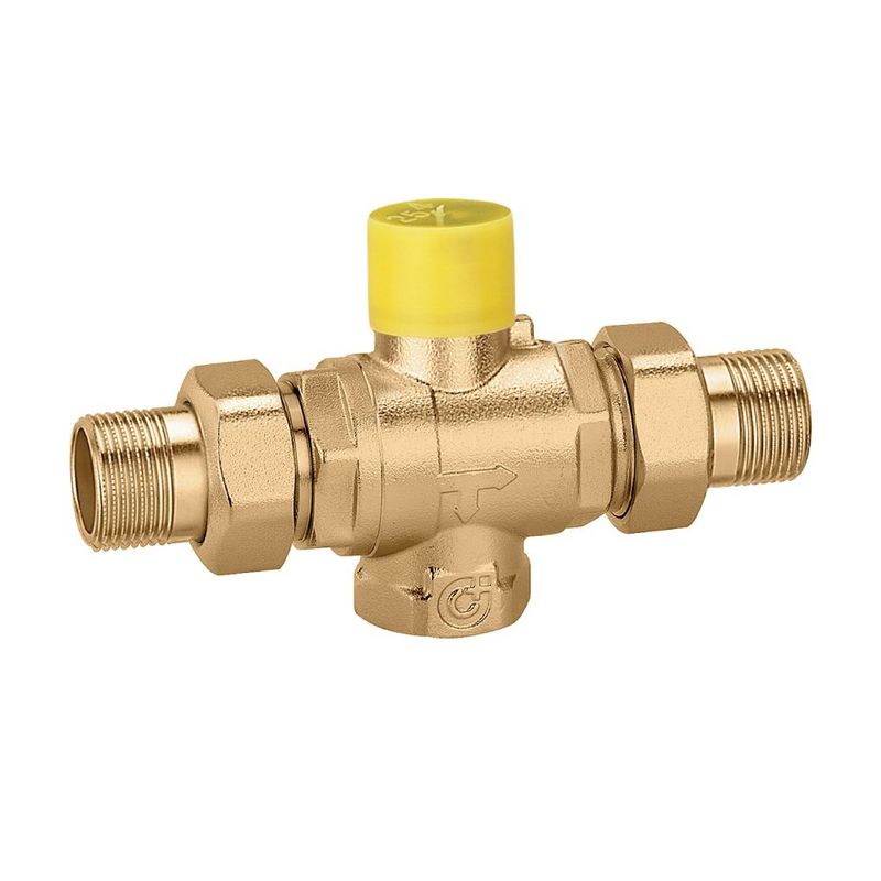 CALEFFI - 6480 VALVOLA DI ZONA A SFERA A TRE VIE CON ATTACCO G 1" ALTA PORTATA 648060