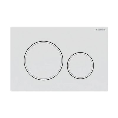 GEBERIT - SIGMA20 PLACCA DI COMANDO GEBERIT PER RISCIACQUO A DUE QUANTITÀ ROTONDA BIANCO OP. / BIANCO / BIANCO OP. 115.882.01.1