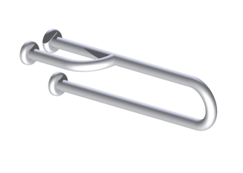 THERMOMAT SANILINE SRL -  602-I-B Barra di sostegno mm 600, con rinforzo a sinistra, Colore bianco.