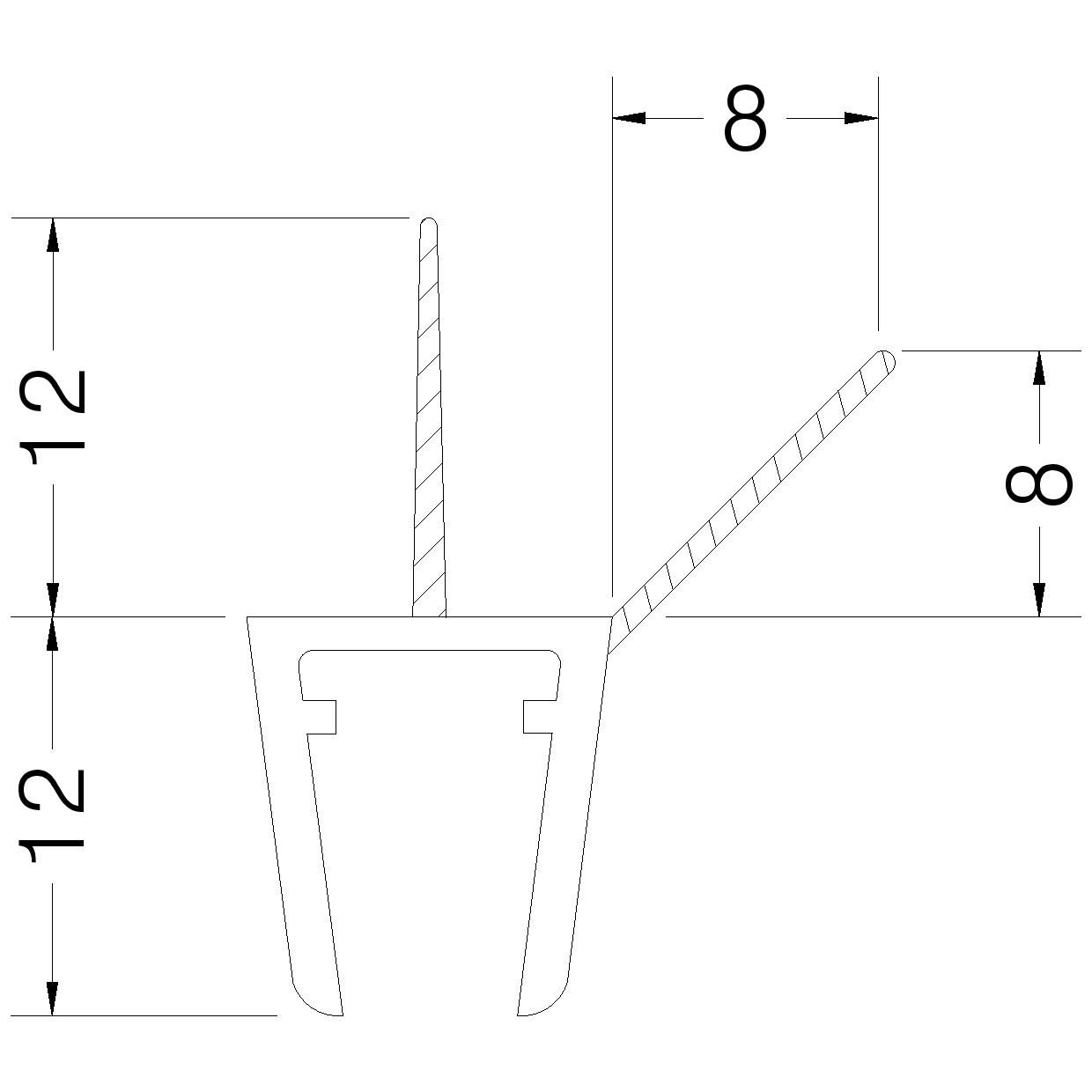 LIGHT NR.2 GUARNIZIONI DA 1 METRO PER BOX DOCCIA SPESSORE 3 - 4 - 5 - 6 MM.