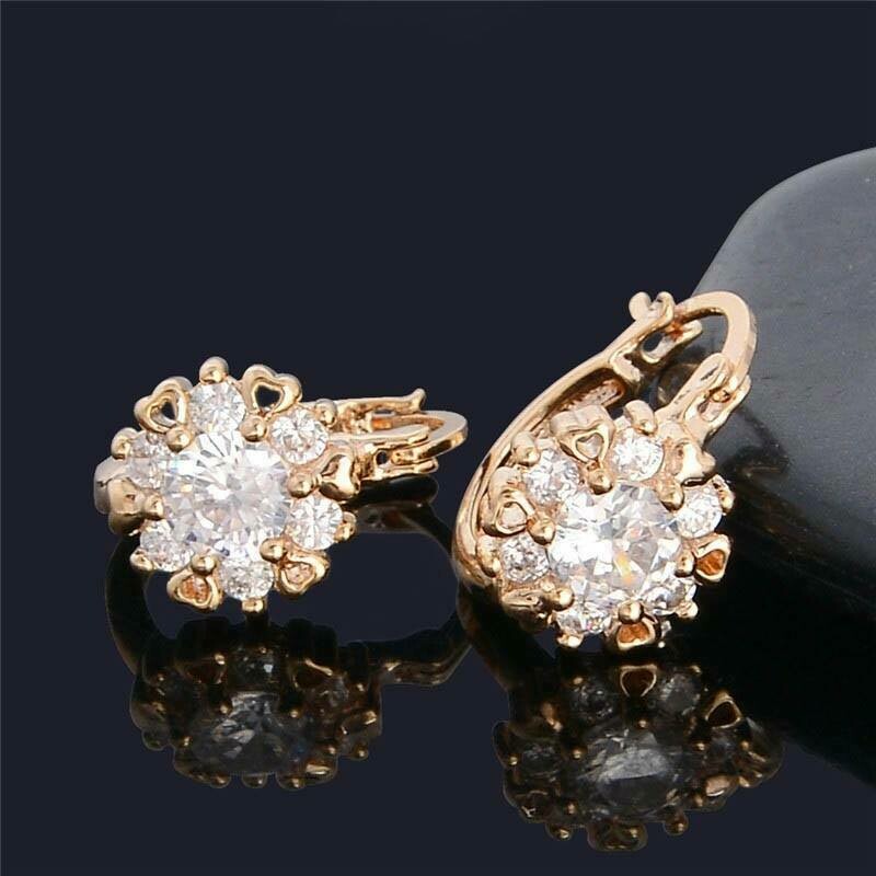 Flower Huggies Hoop Earrings