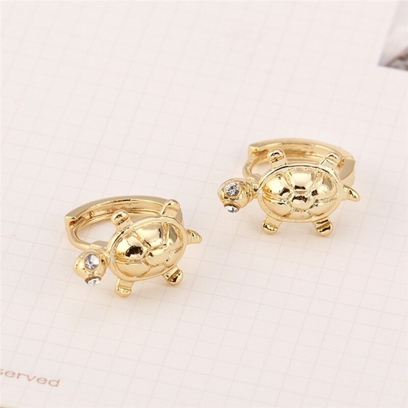 Little Turtle Huggies Hoop Earrings