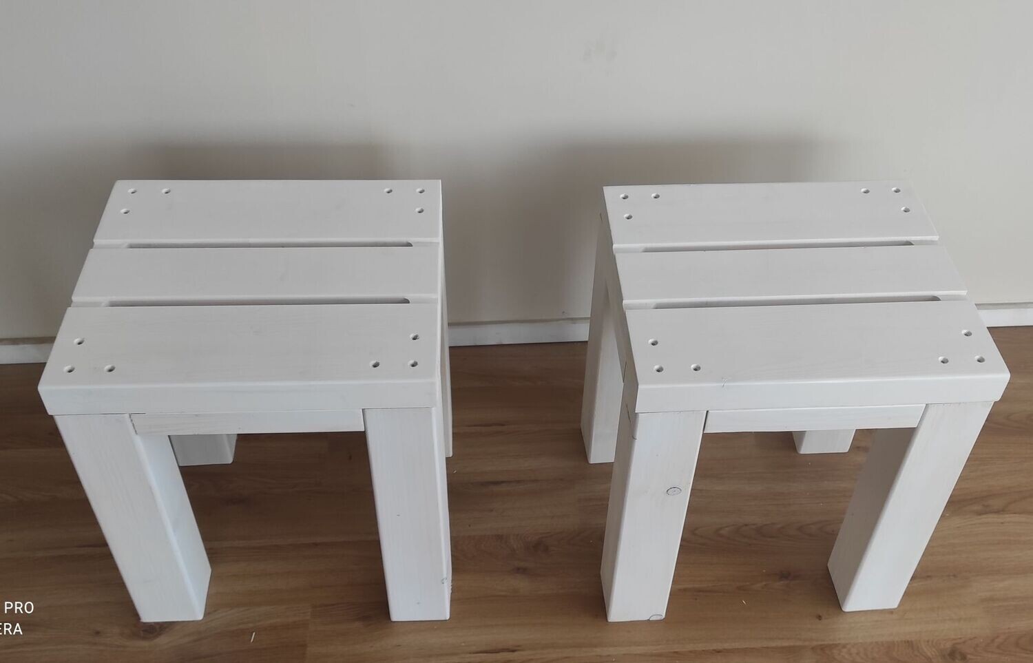 2x Sgabello CLASSICO 40x35x46 bianco coprente