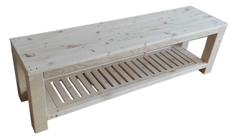 Panca GRAZIANO con ripiano 120 cm