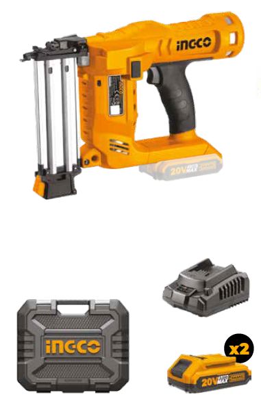 CHIODATRICE A BATTERIA 20V CON 2 BATTERIE E CARICABATTERIE