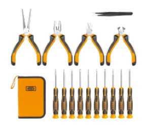 SET 15PZ CACCIAVITI/PINZE DI PRECISIONE