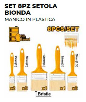 SET 8 PZ SETOLA BIONDA