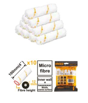 SET 10PZ RULLINO RICAMBIO MICROFIBRA