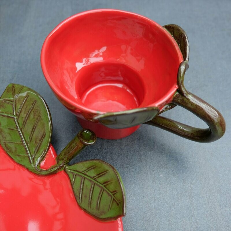 Tasse und Teller "Apfel" 2. Wahl