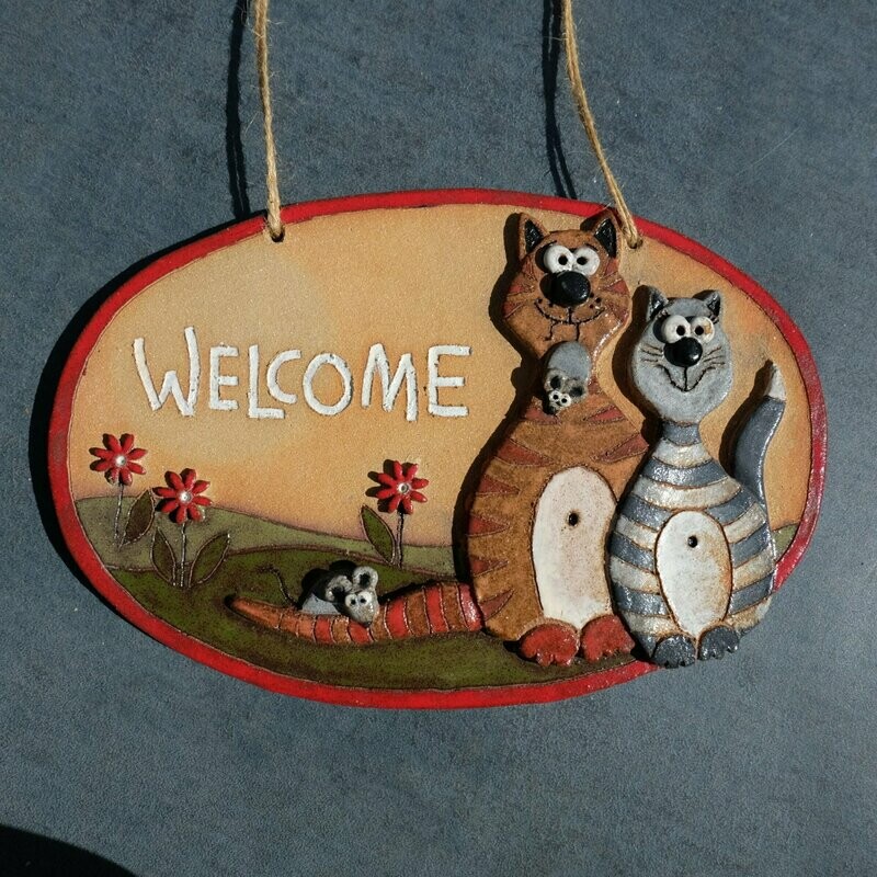 Türschild "Welcome"