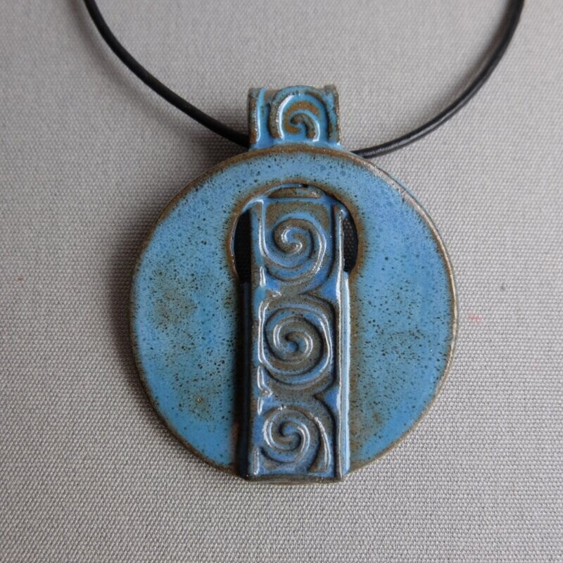 Schmuck Medaillon blau