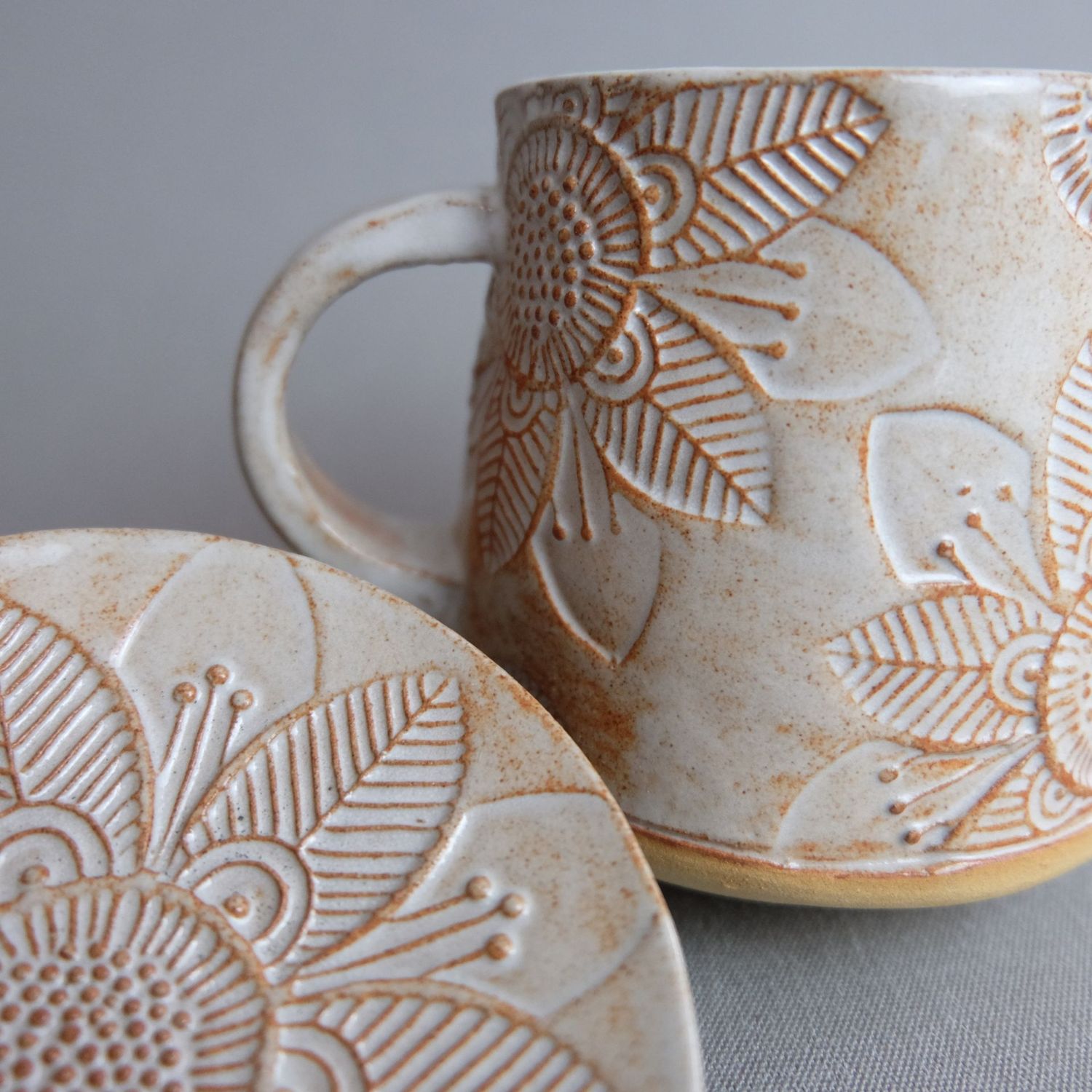 Tasse mit Teller "Blume"