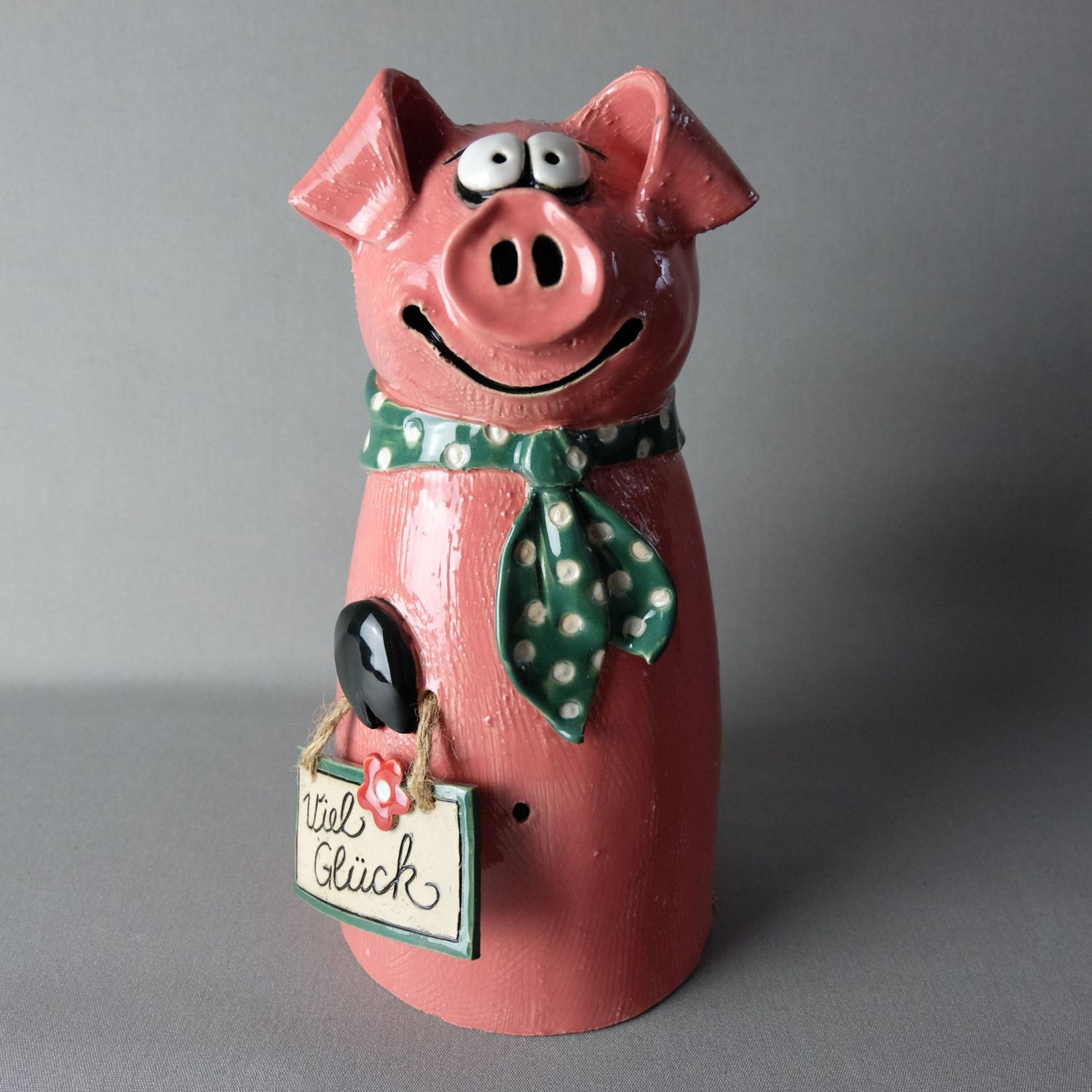 Origineller Zaunhocker "Glücksschwein"
