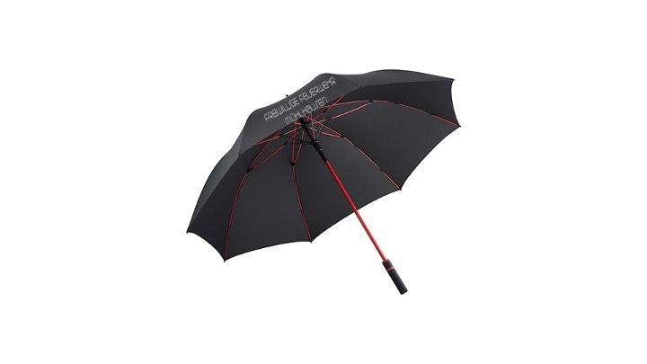 Regenschirm Schwarz/rot
